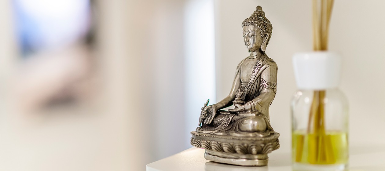 Buddha als Dekorationsobjekt in unserer Praxis